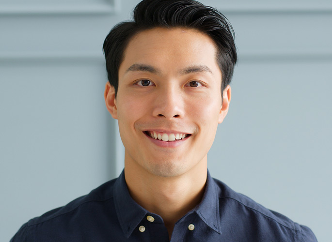 Young man smiling