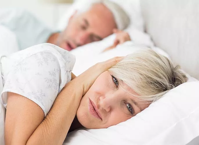 Woman having trouble sleeping